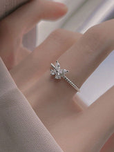 Anillo Ajustable Abierto Con Forma De Mariposa